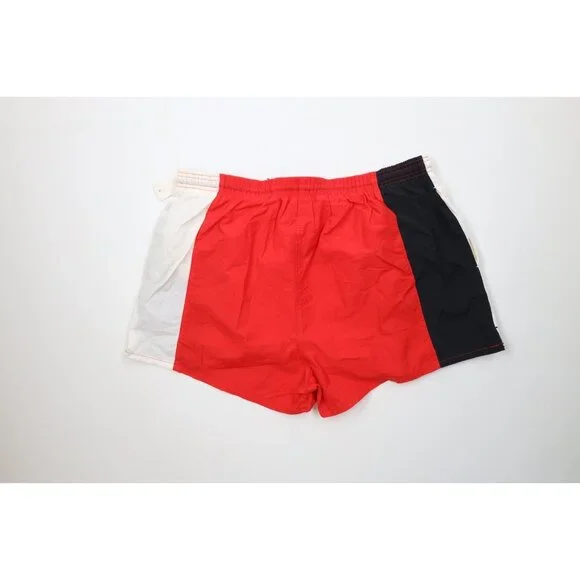 Deadstock Vintage 90s Streetwear Mens XL Sailing Color Block Lined Shorts Trunks